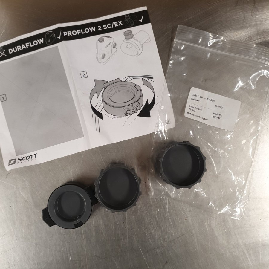 Ca 100-150 st Duraflow IP Kit (1) till Scott friskluftmaskfilter