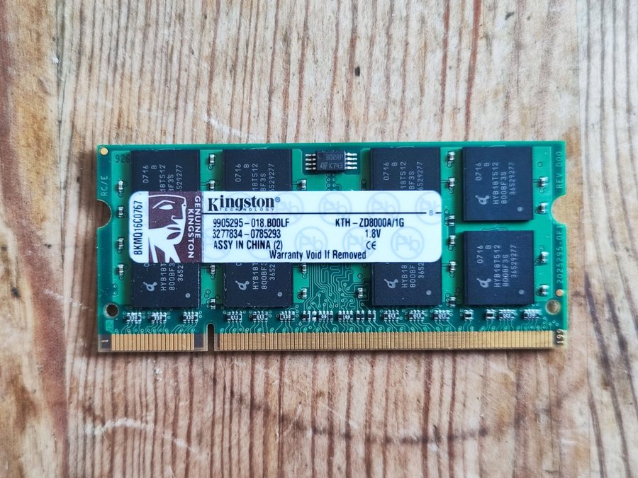 Kingston KTH-ZD8000A/1G 1GB DDR2 SDRAM