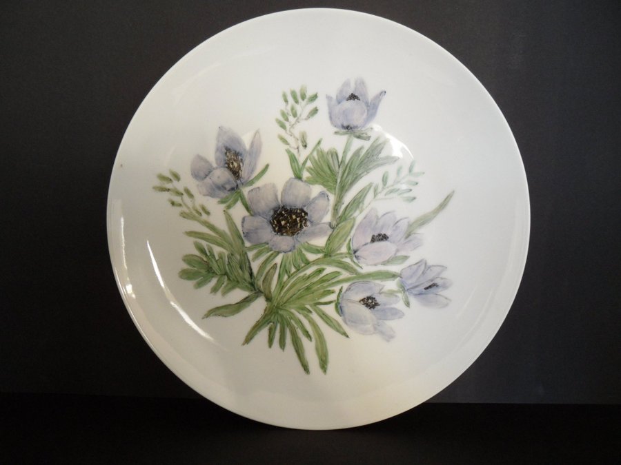 Fat serveringsfat porslin 26 cm motiv: anemoner Seltmann Weiden Bavaria Germany