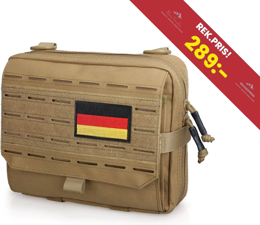 NY Tactical Molle verktygsväska | Sand | 24 x 19 x 2 cm | Nypris 289kr