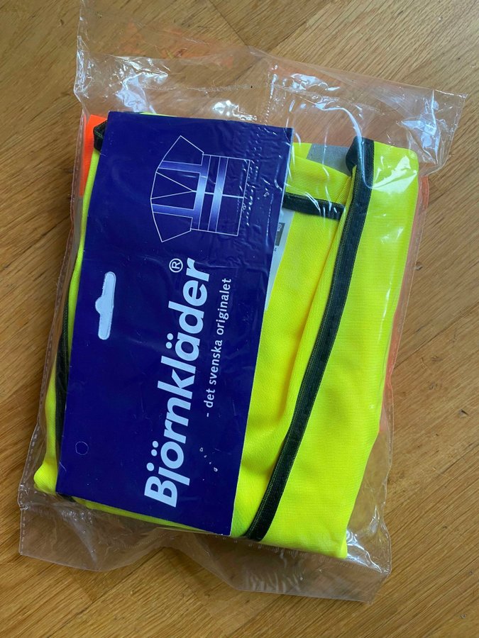 Björnkläder Reflexväst Klass 3. yellow and orange safety vest, size M/L