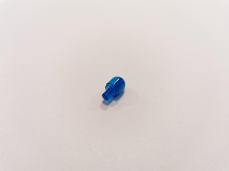 Lego - transparent - siren - bulb - part 58176 - blå (trans dark blue)