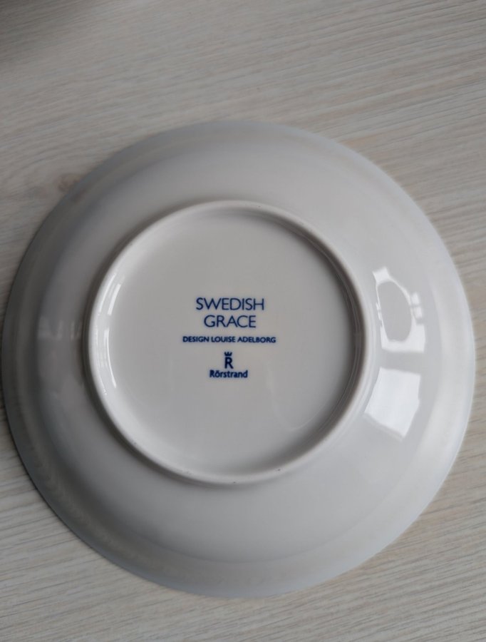 Swedish Grace snö - 4 stycken djupa tallrikar 19 cm