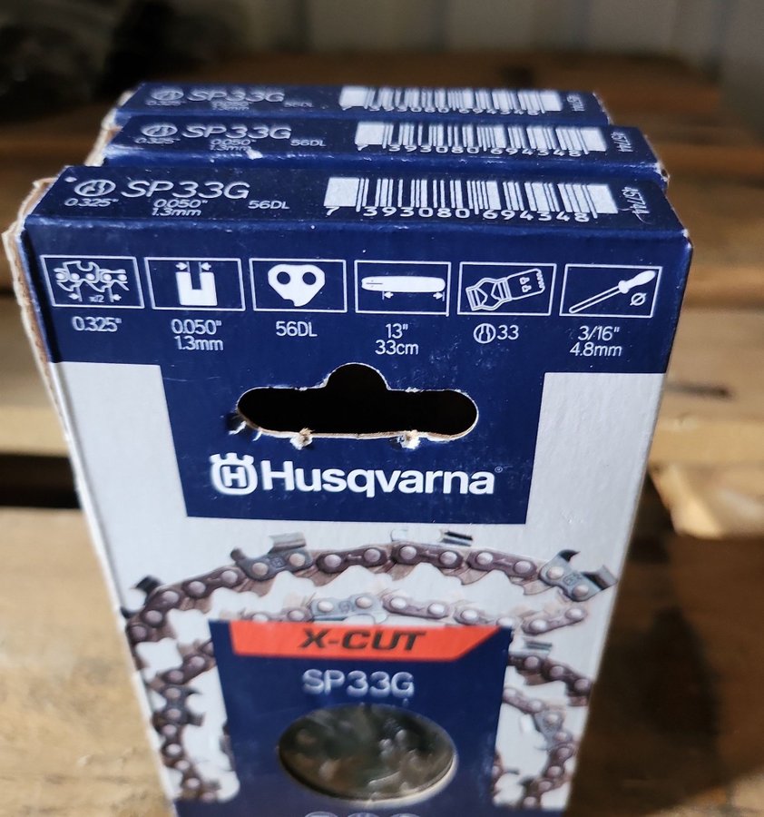 Husqvarna X-CUT SP33G Kedjor- 3st