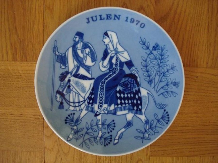 Jultallrik Porsgrund Norway JULEN 1970 juleplate / Christmas Plate