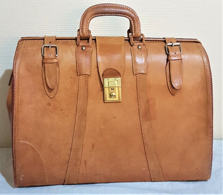 Vintage Professionell Doctor Bag - VÄSKA, läder, 1900-tal.