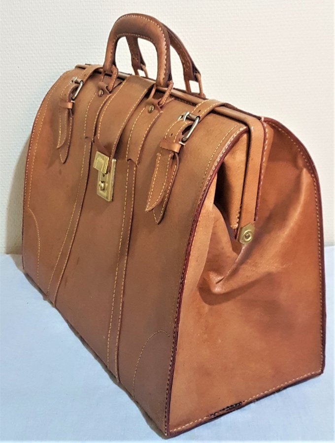 Vintage Professionell Doctor Bag - VÄSKA, läder, 1900-tal.