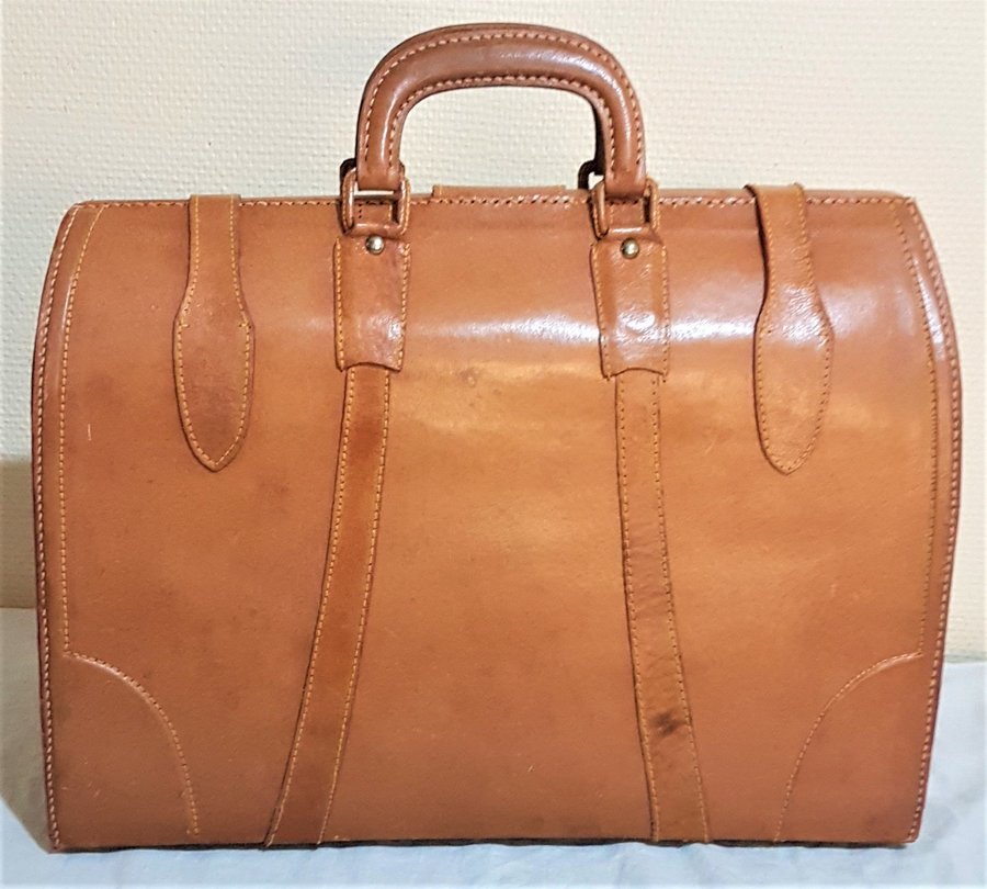 Vintage Professionell Doctor Bag - VÄSKA, läder, 1900-tal.