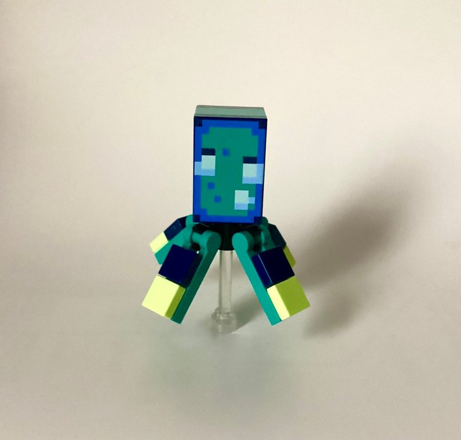 Minecraft LEGO Figur - Bläckfisk Lego Minecraft Glow Squid minifigur vatten mob