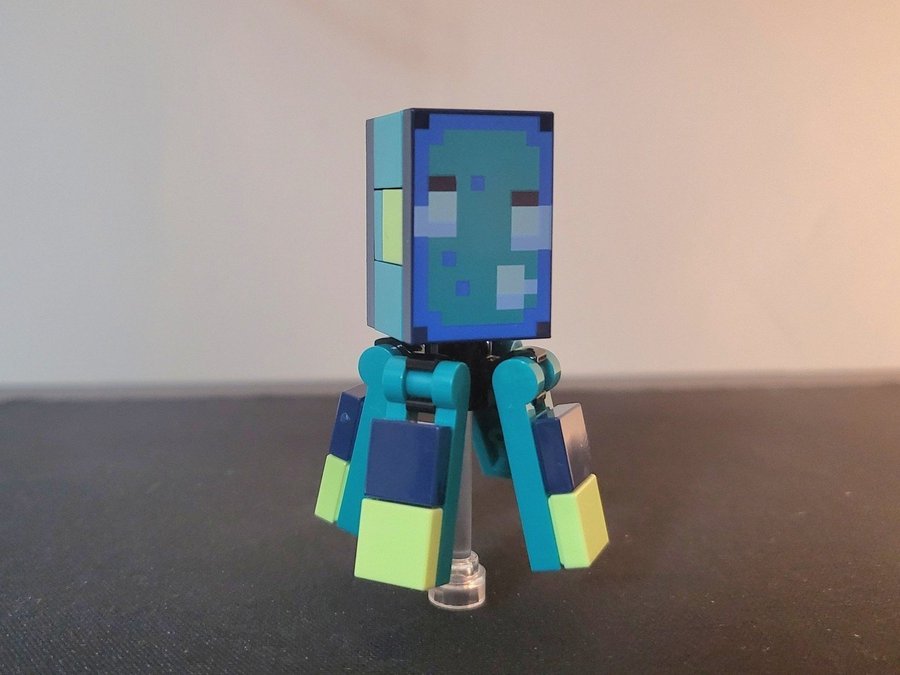 Minecraft LEGO Figur - Bläckfisk Lego Minecraft Glow Squid minifigur vatten mob