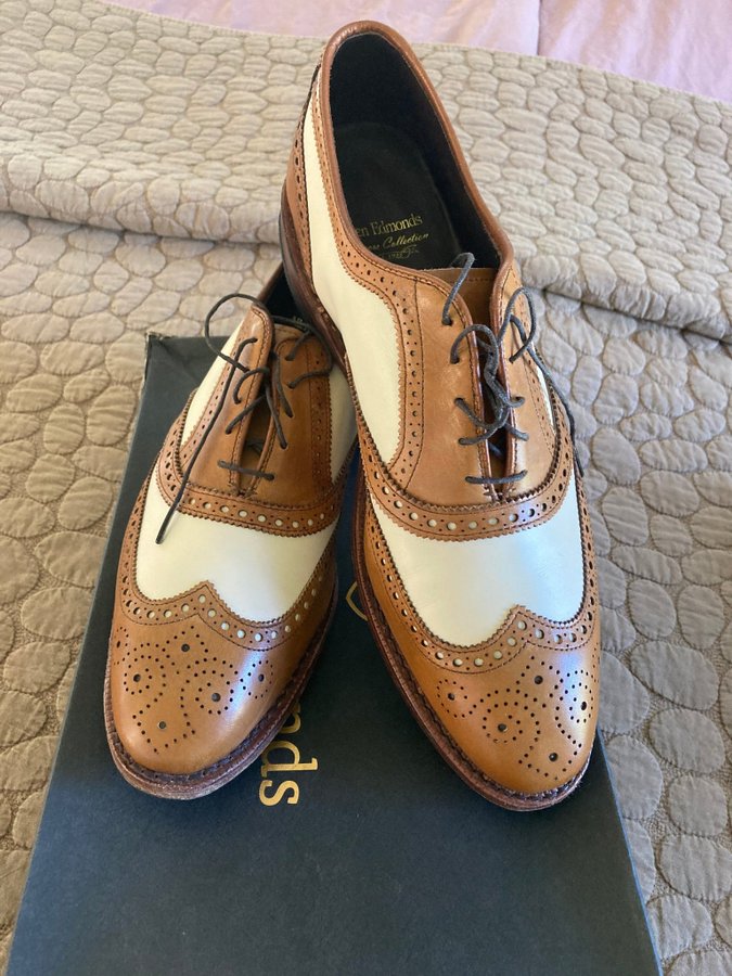 Allen Edmonds Heritage Golfskor Brun/Vit Storlek 43