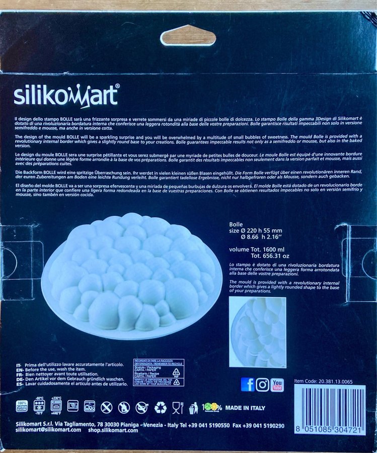 Silikomart Bolle 3D Design Bakform