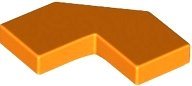 Orange Tile Modified Facet 2 x 2 - LEGO - 27263