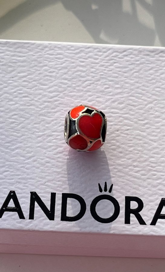 Pandora berlock röd emalj, S925 ALE.