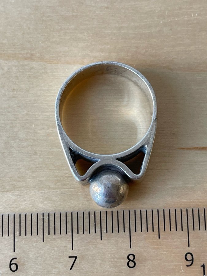 Ostämplad Silver Ring