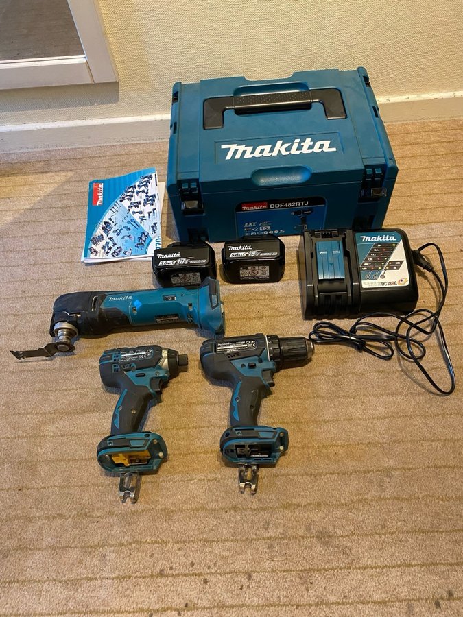 Makita DDF482RTJ 2 batteri multiverktyg