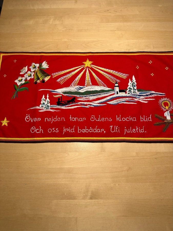 Handbroderad julbonad