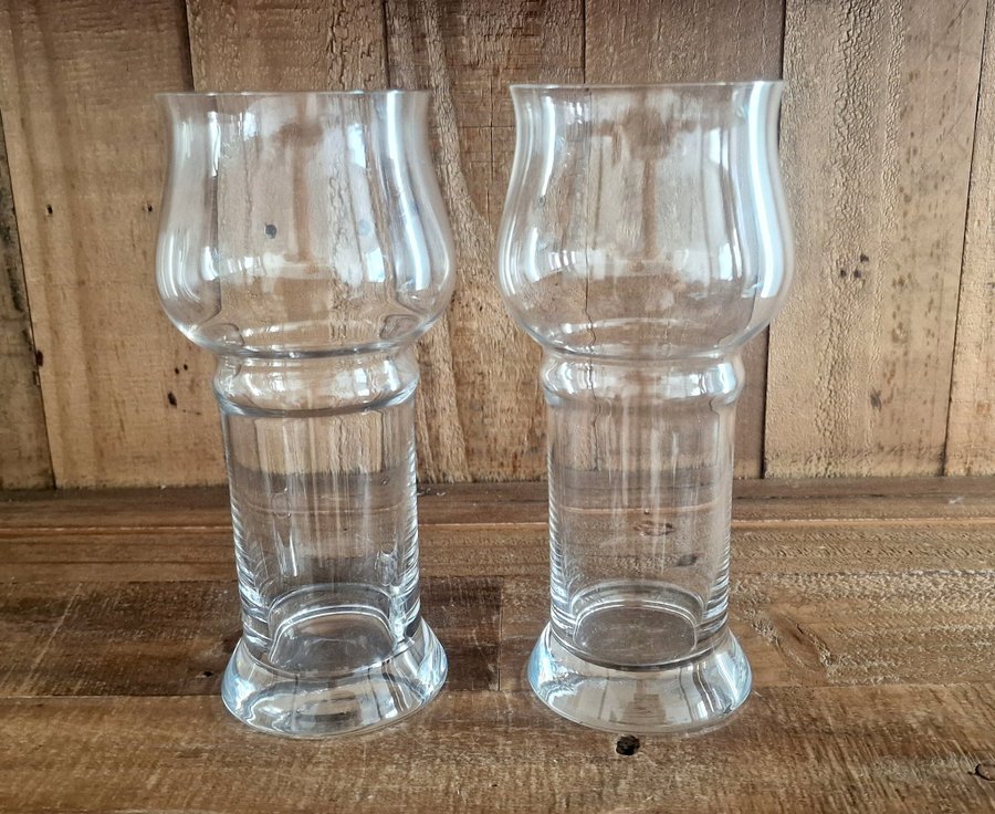 2 Ölglas Glas Goblet Orrefors Olle Alberius Retro vintage