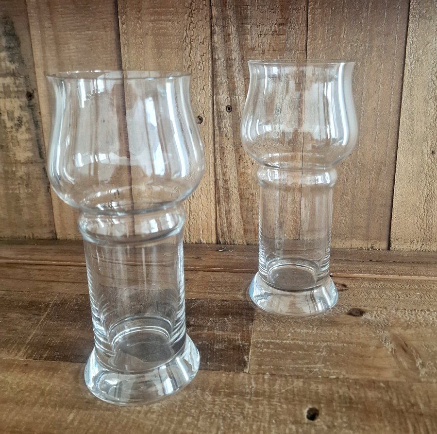 2 Ölglas Glas Goblet Orrefors Olle Alberius Retro vintage