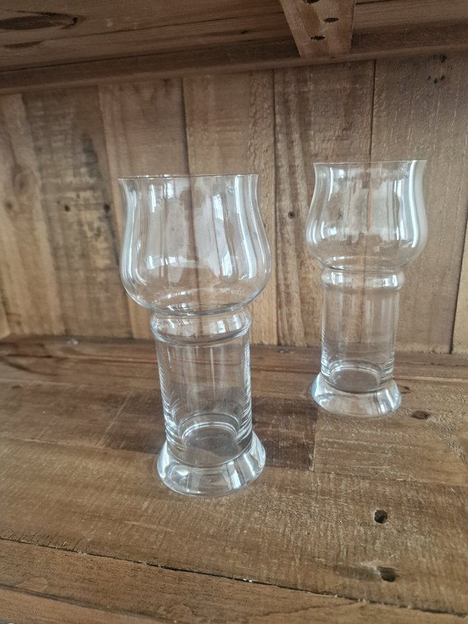 2 Ölglas Glas Goblet Orrefors Olle Alberius Retro vintage