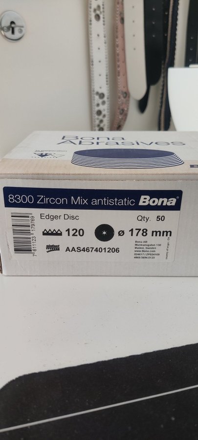 Bona 8300 Zircon Mix antistatisk sliprondell 45st.