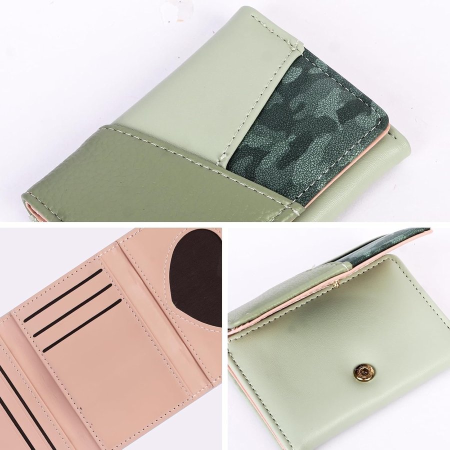 NY Moorle Women's Small Wallet | 11x8x22cm | 5 kortfack | Plats för foto