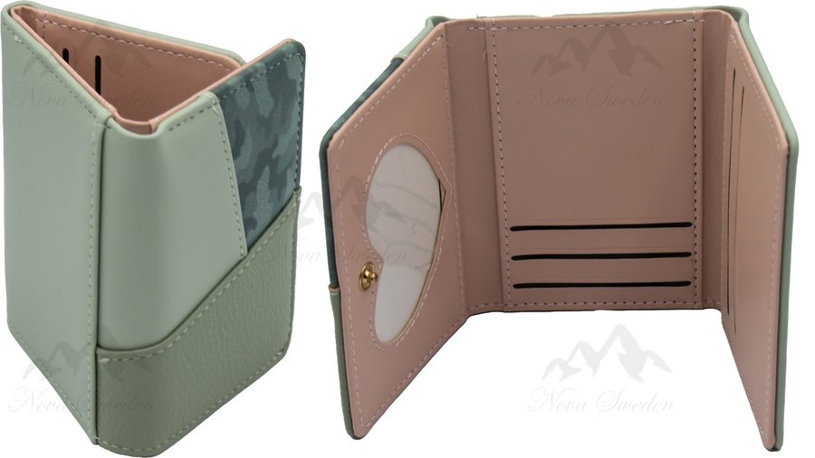 NY Moorle Women's Small Wallet | 11x8x22cm | 5 kortfack | Plats för foto