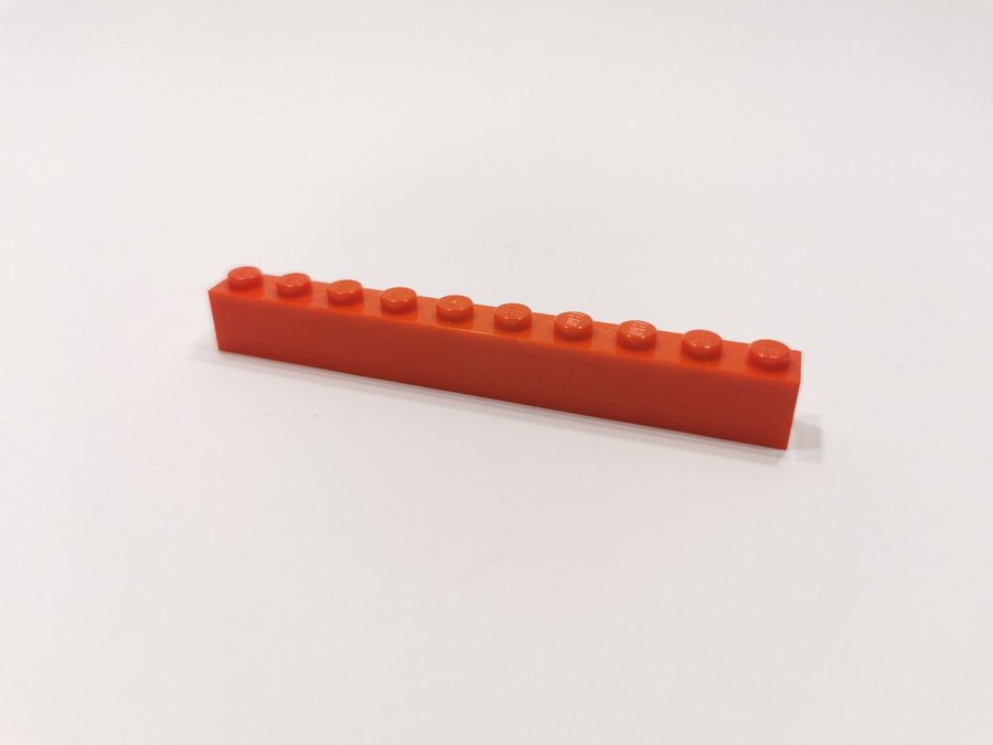 Lego - brick - bas - 1x10 - part 6111 - röd