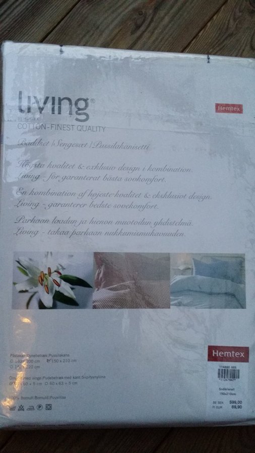 2 st påslakan med 2 tillhörande örngott från Living Percale