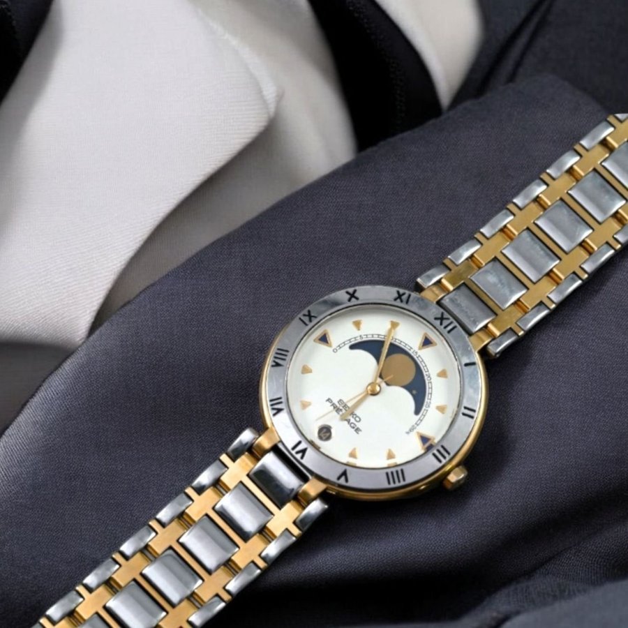 Exquisite SEIKO Presage Moon Phase: Timeless Elegance and Precision 80s talet