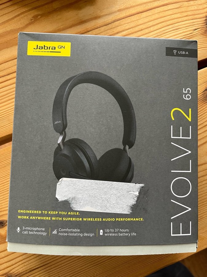 Jabra Evolve2 65, trådlöst headset, NYA (nypris 2400kr)