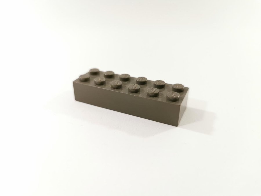 Lego - bit - bas - brick - 2x6 - part 2456 - mörkgrå (old dark gray)