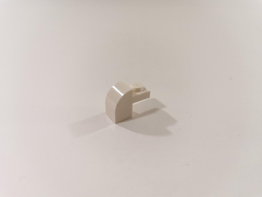 Lego - slope - curved - böjd - 2x1x1 1/3 - part 6091 - vit