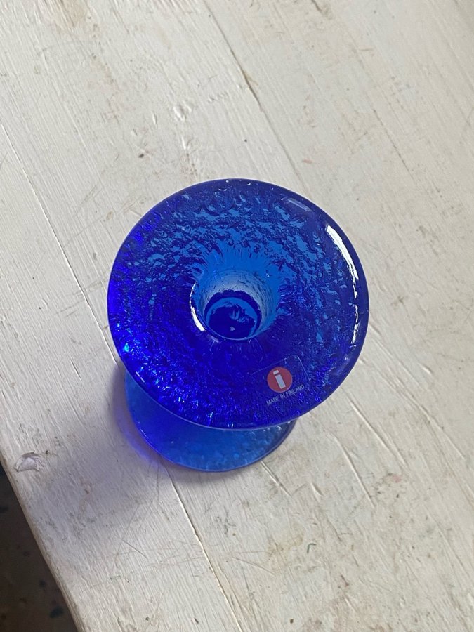 Blå blue Festivo iittala Sarpaneva ljusstake candle stick