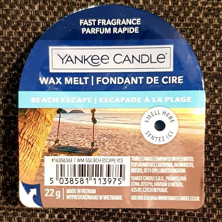 Yankee Candle, Wax melt, "Beach Escape", billig frakt