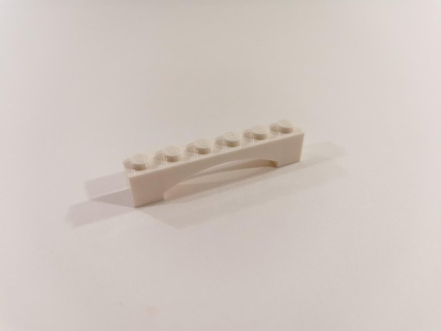 Lego - arch - båge - valv - 1x6 - part - 92950 - vit