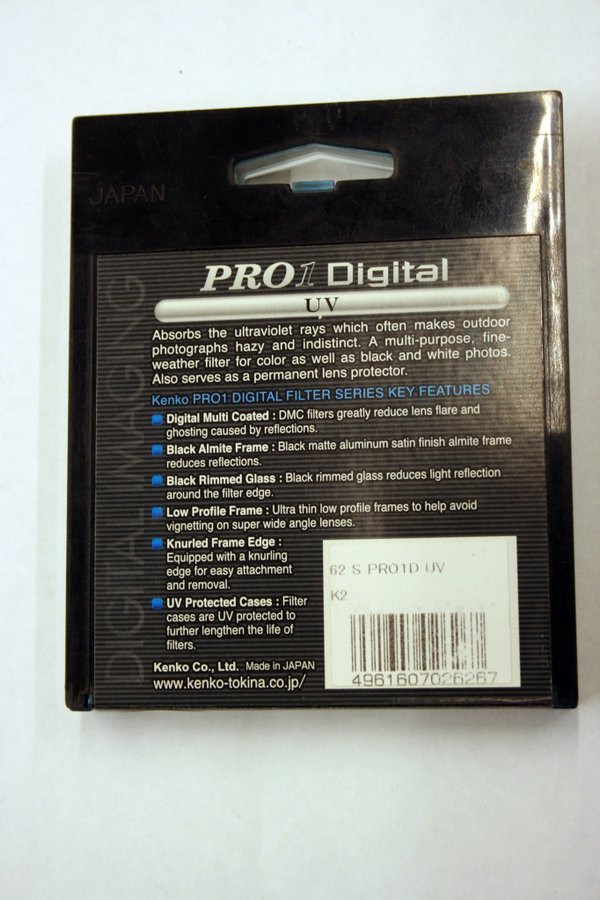 Kenko Pro1 Digital UV-filter 62 mm.