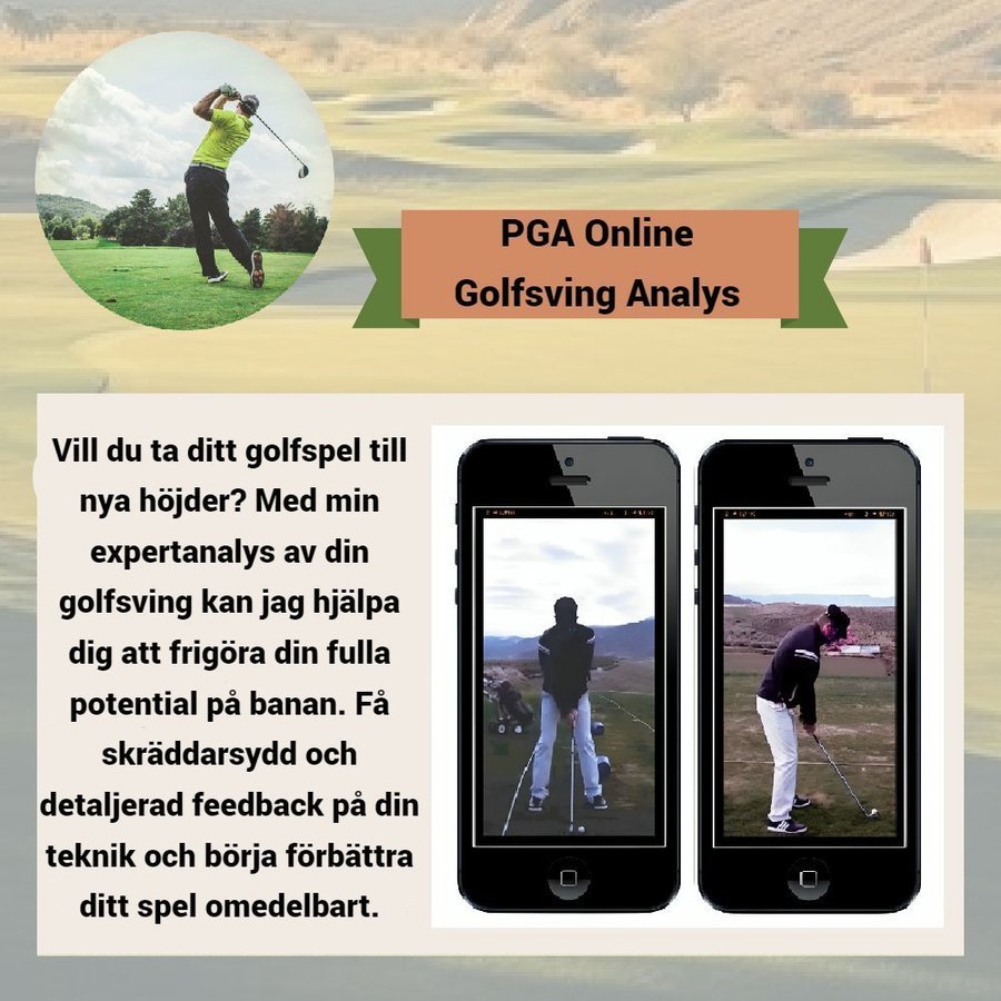 Professionell golf svinganalys online av en kvalificerad PGA golflärare