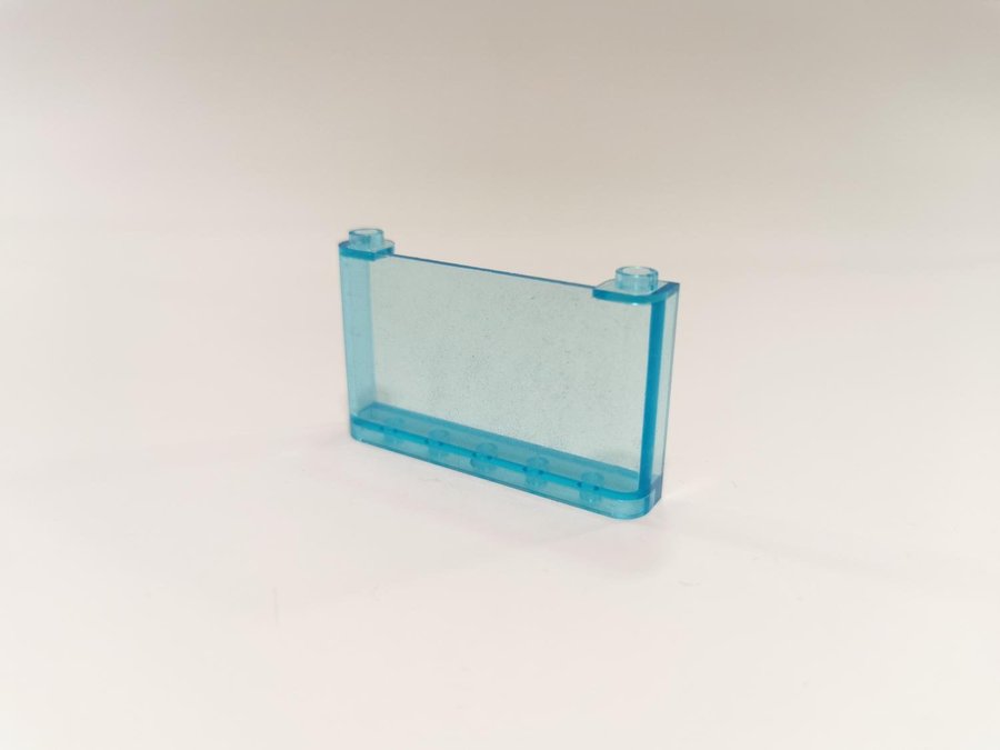 Lego - transparent - ruta - 1x6x3 - part 64453 - blå trans light blue