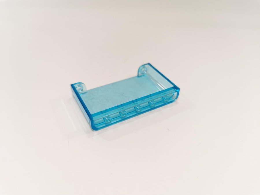 Lego - transparent - ruta - 1x6x3 - part 64453 - blå trans light blue