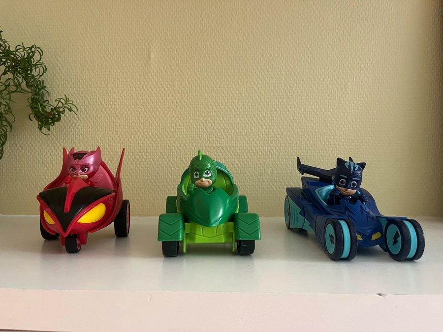 PJ Masks Bilar - Röd, Grön  Blå