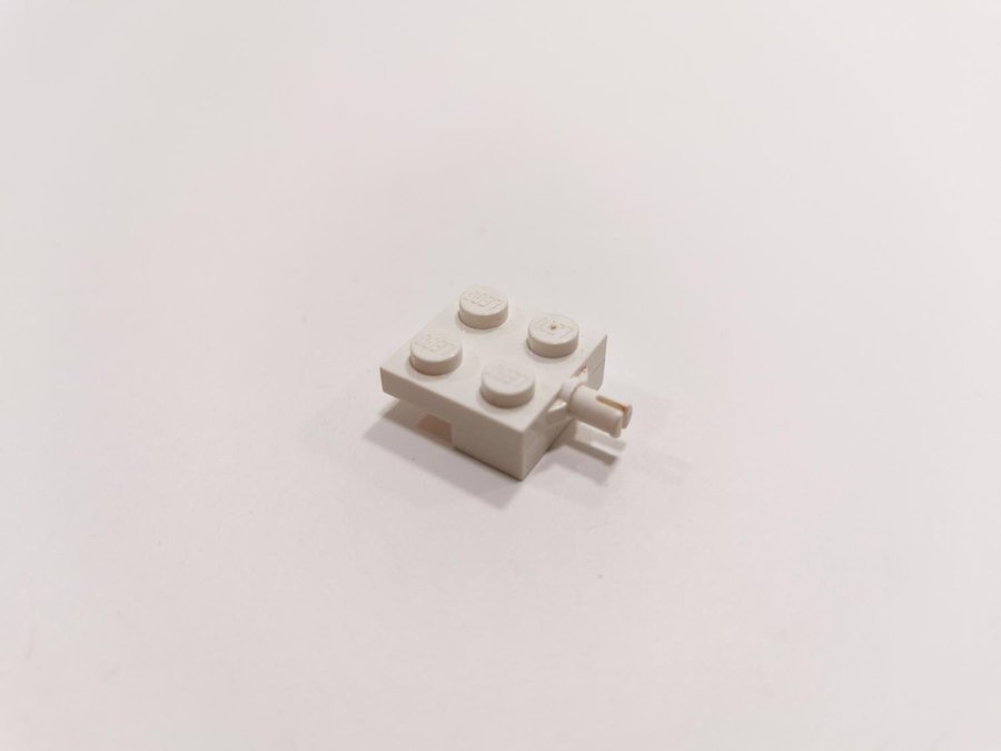 Lego - plate - mod - fäste - pin - 2x2 - part 4488 - vit