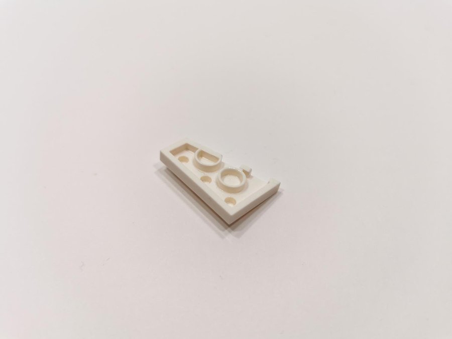 Lego - wedge - vinge - plate - vänster - 3x2 - part 43723 - vit