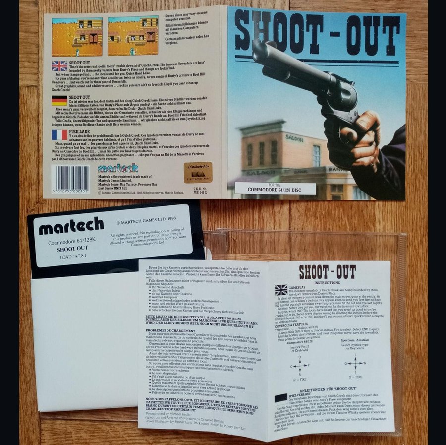 Shoot-Out (Martech Games Ltd) - Disk ->TESTAD<- Commodore 64 / C64 Spel