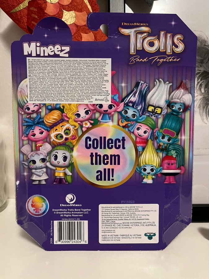 Trolls figurer 5 pack Mineez