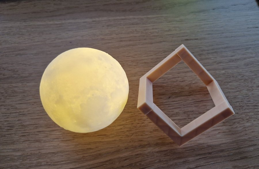 Kreativ måne lampa 3D