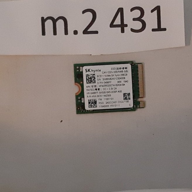 SSD M2  256GB  NVMe SK Hynix  formfaktor 2230