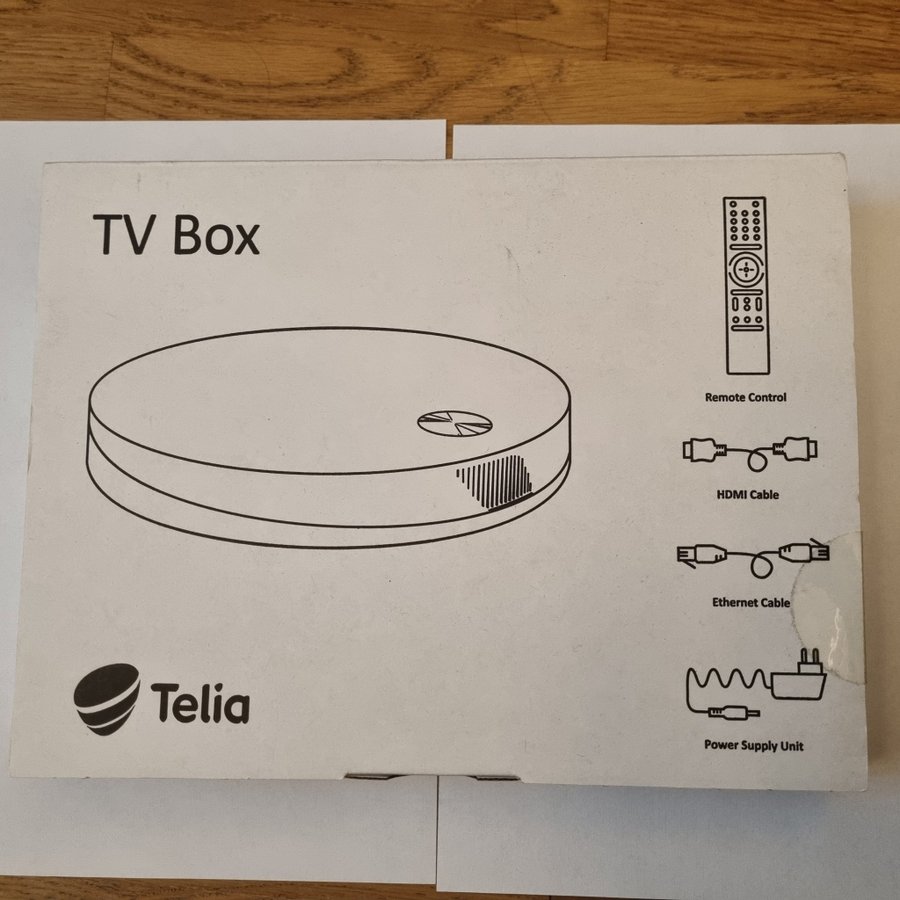 HELT NY OANVÄND TELIA TV-BOX ARRIS VIP4230 FÖR DIGITAL-TV MED FJÄRRKONTROLL MM