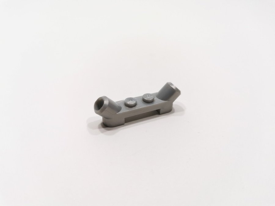 Lego - plate - modified - rör - 1x4 - part 61072 - pearl light gray