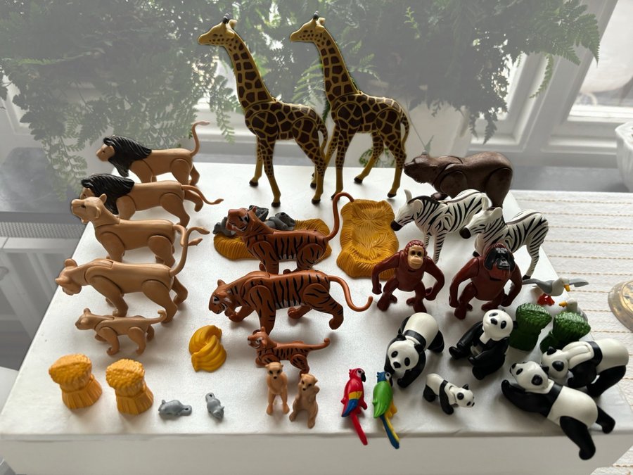 Playmobil Djur - Lejon, Tiger, Giraff, Zebra, Panda m.m.